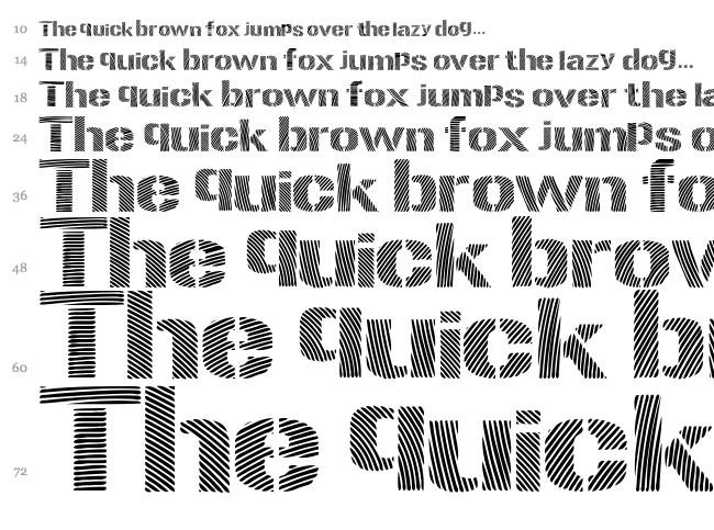 Woodcutter Optical Army font waterfall